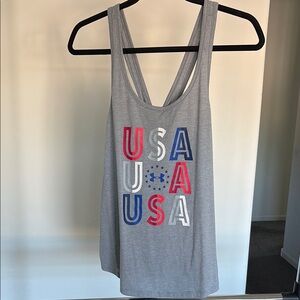 Under Armour Gray Sleeveless Backless Tank Top